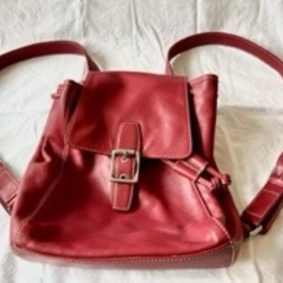Coach Bags Vintage Coach Soft Red Leather Backpack Purse Poshmark